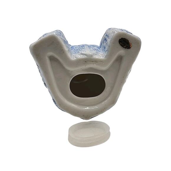 Vintage Ceramic Embossed Lace Easter Bunny Rabbit Bank Spring Decor Hobbyist - Picture 7 of 7